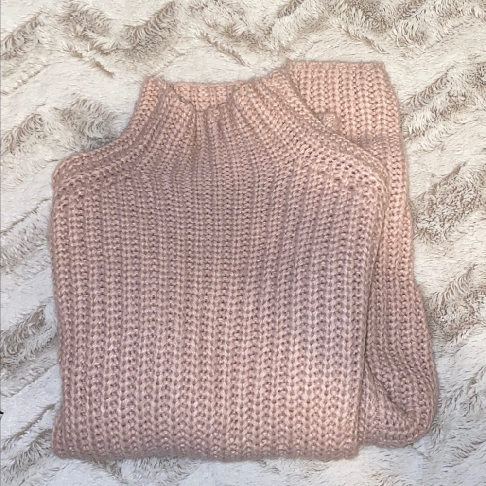 Blush pink knit sweater